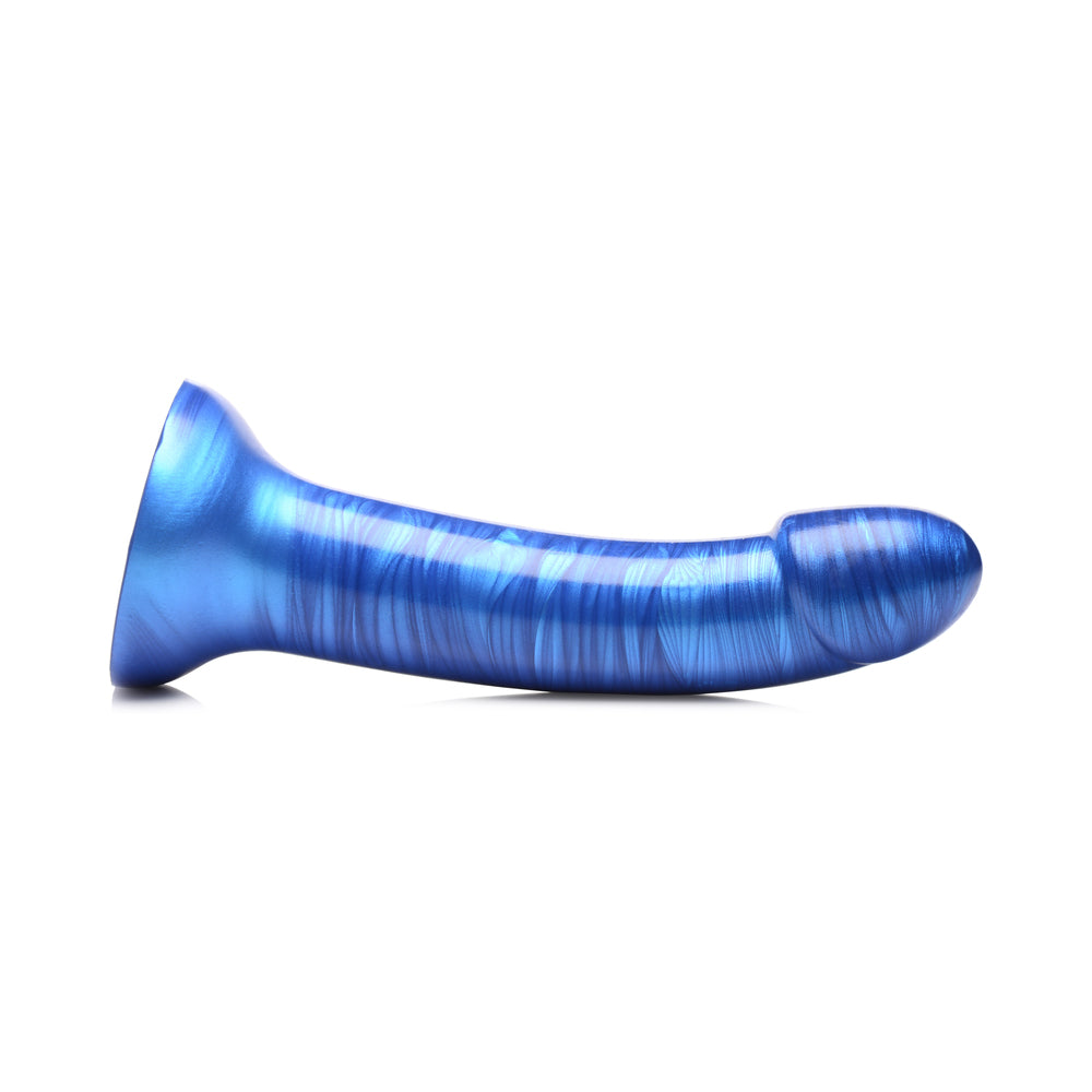 Simply Sweet 7 inches Metallic Silicone Dildo Blue