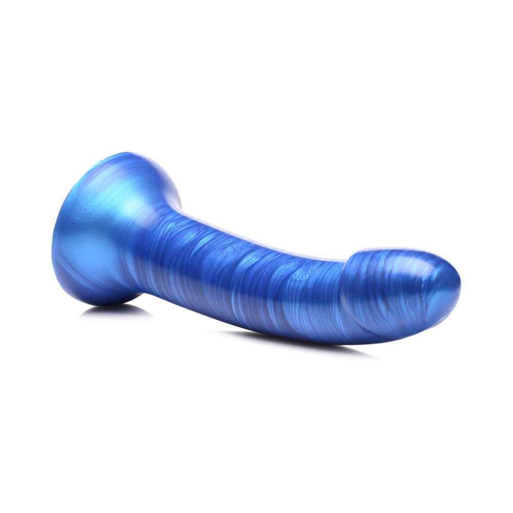 Simply Sweet 7 inches Metallic Silicone Dildo Blue