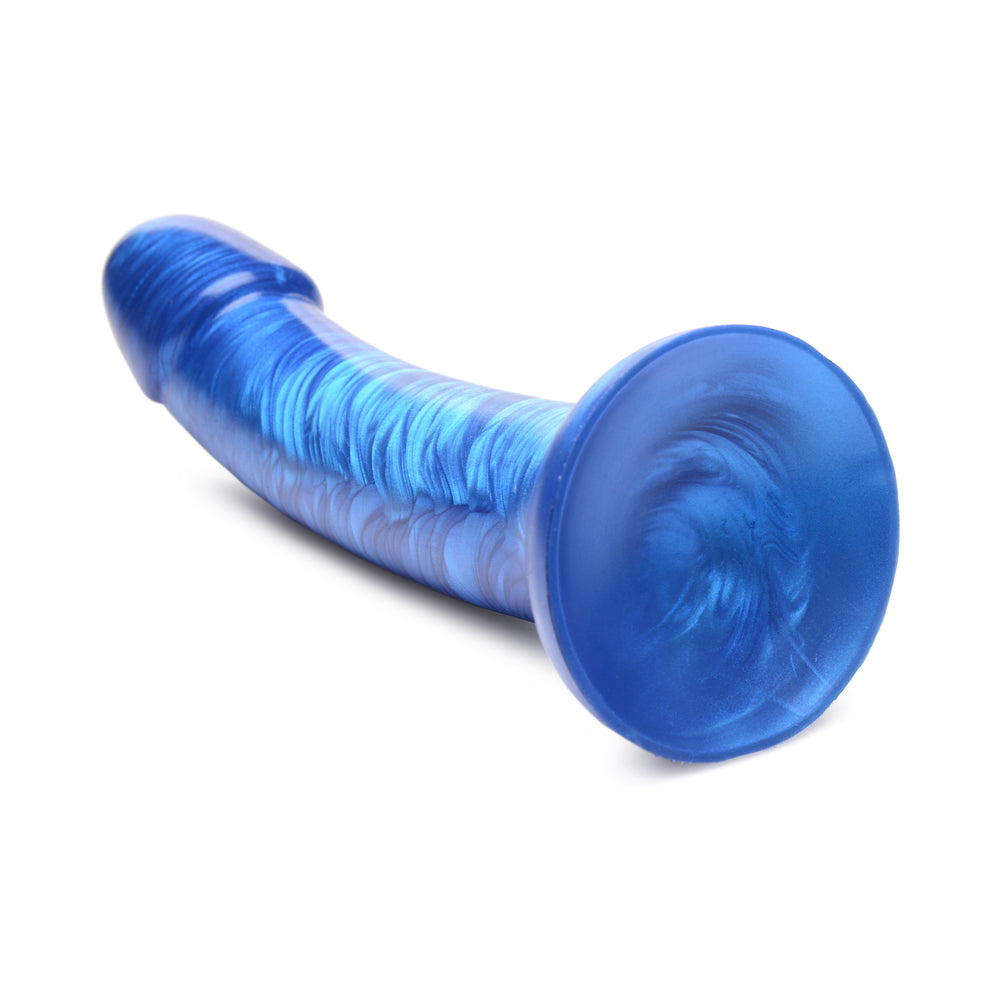 Simply Sweet 7 inches Metallic Silicone Dildo Blue