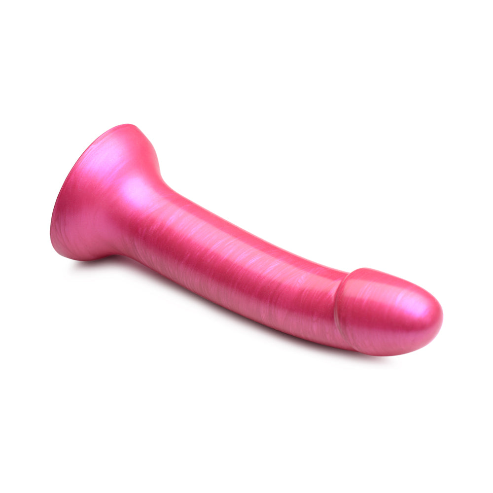 Simply Sweet 7 inches Metallic Silicone Dildo Pink
