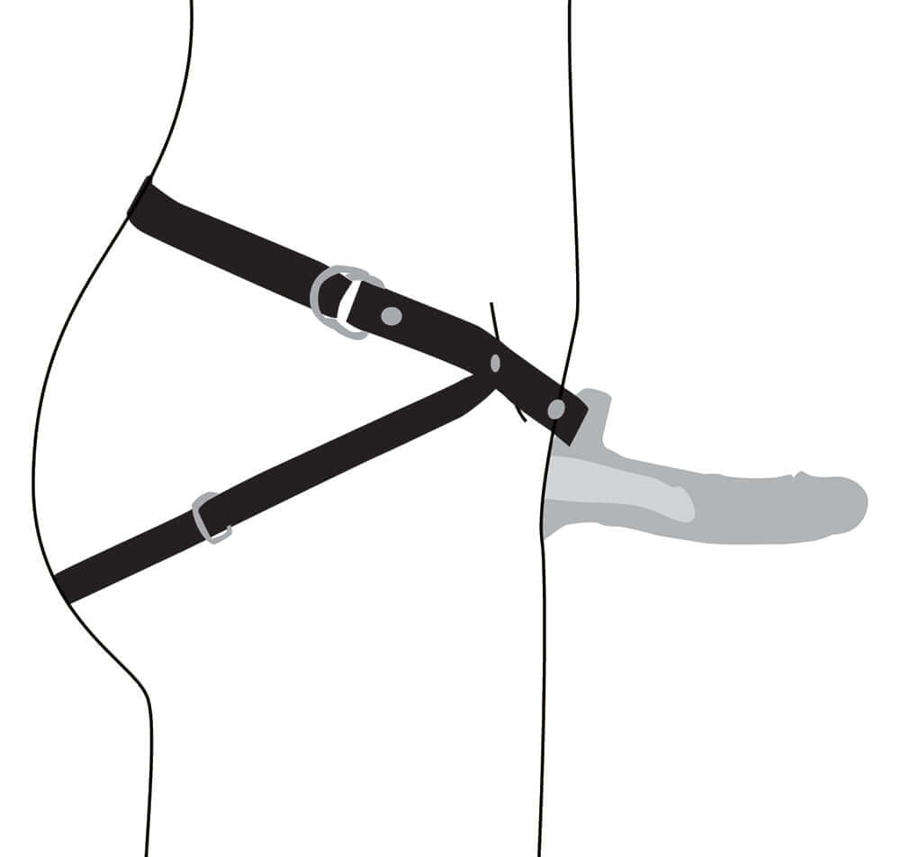 Size Matters 2 inches Erection 28X Realistic Remote Vibrating Silicone Sheath Black