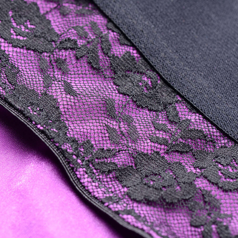 Strap U Lace Envy Pegging Set Purple/Black