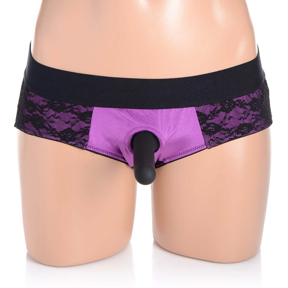Strap U Lace Envy Pegging Set Purple/Black
