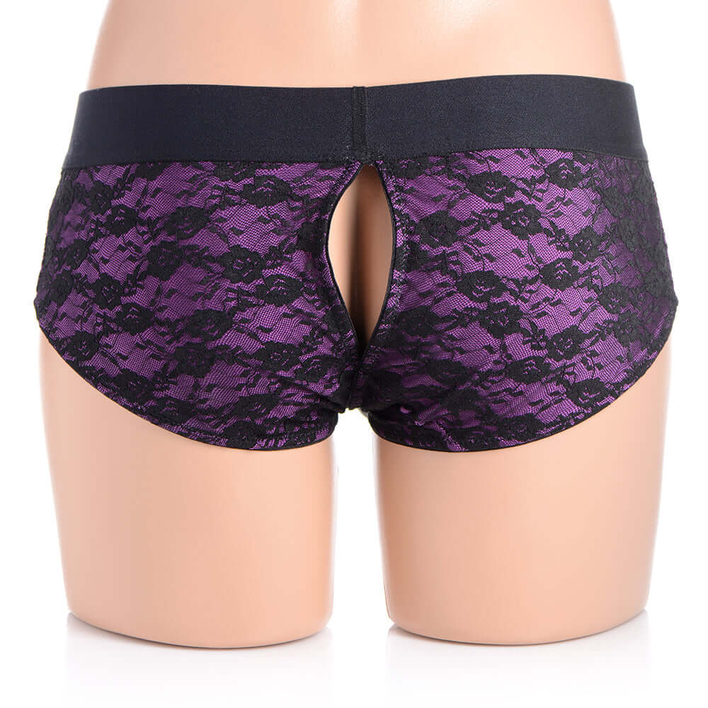 Strap U Lace Envy Pegging Set Purple/Black