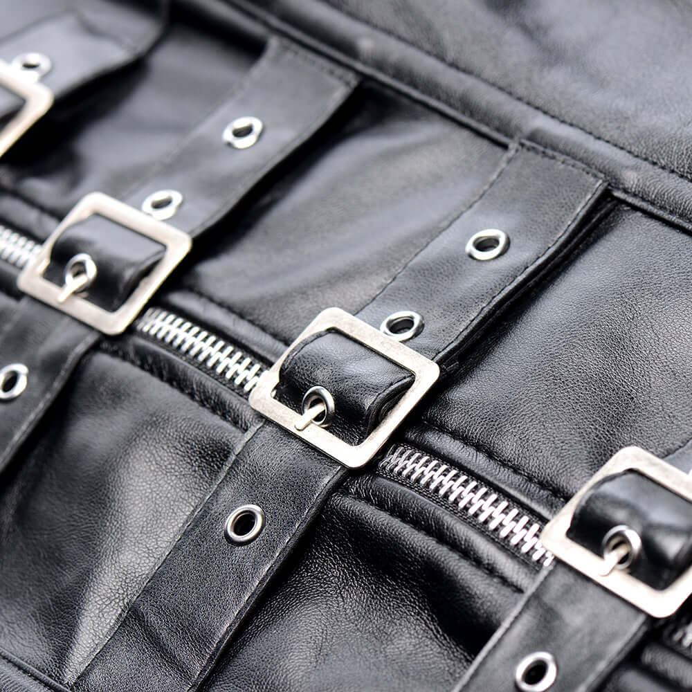 STRICT Lace-up Corset Vest & Thong L