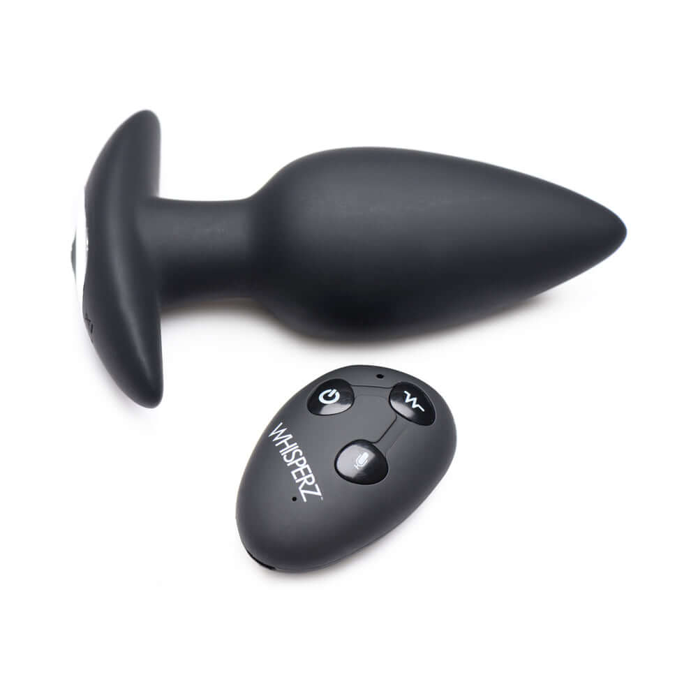 Whisperz Voice Activated 10X Vibrating Butt Plug with Remote