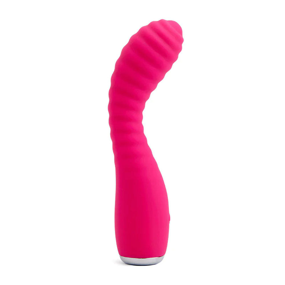 Nu Sensuelle Lola Nubii Flexible Warming Vibe Pink showcasing its curvy, textured design for enhanced pleasure.