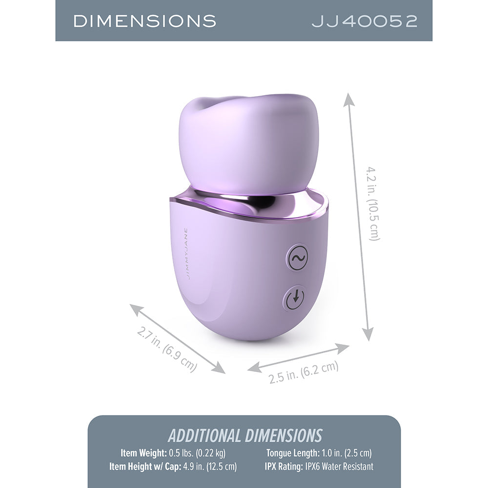 JimmyJane Hello Kiss Pro Rechargeable Silicone Clitoral Stimulator - Lavender