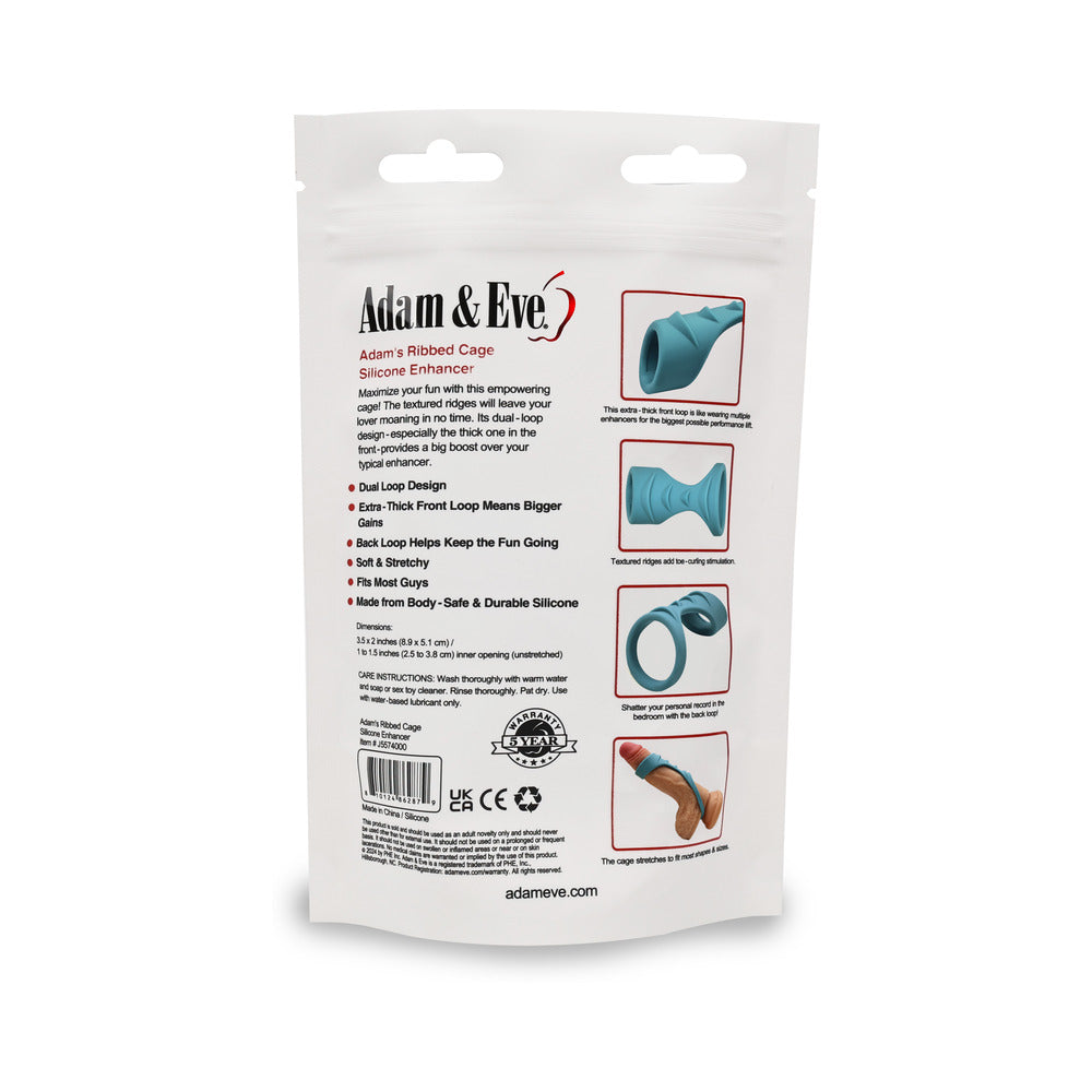 Adam & Eve Adam's Ridged Cage (Bag Packaging)