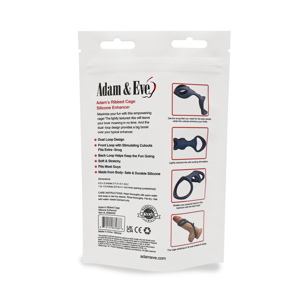 Adam & Eve Adam's Ribbed Cage (Bag Packaging)