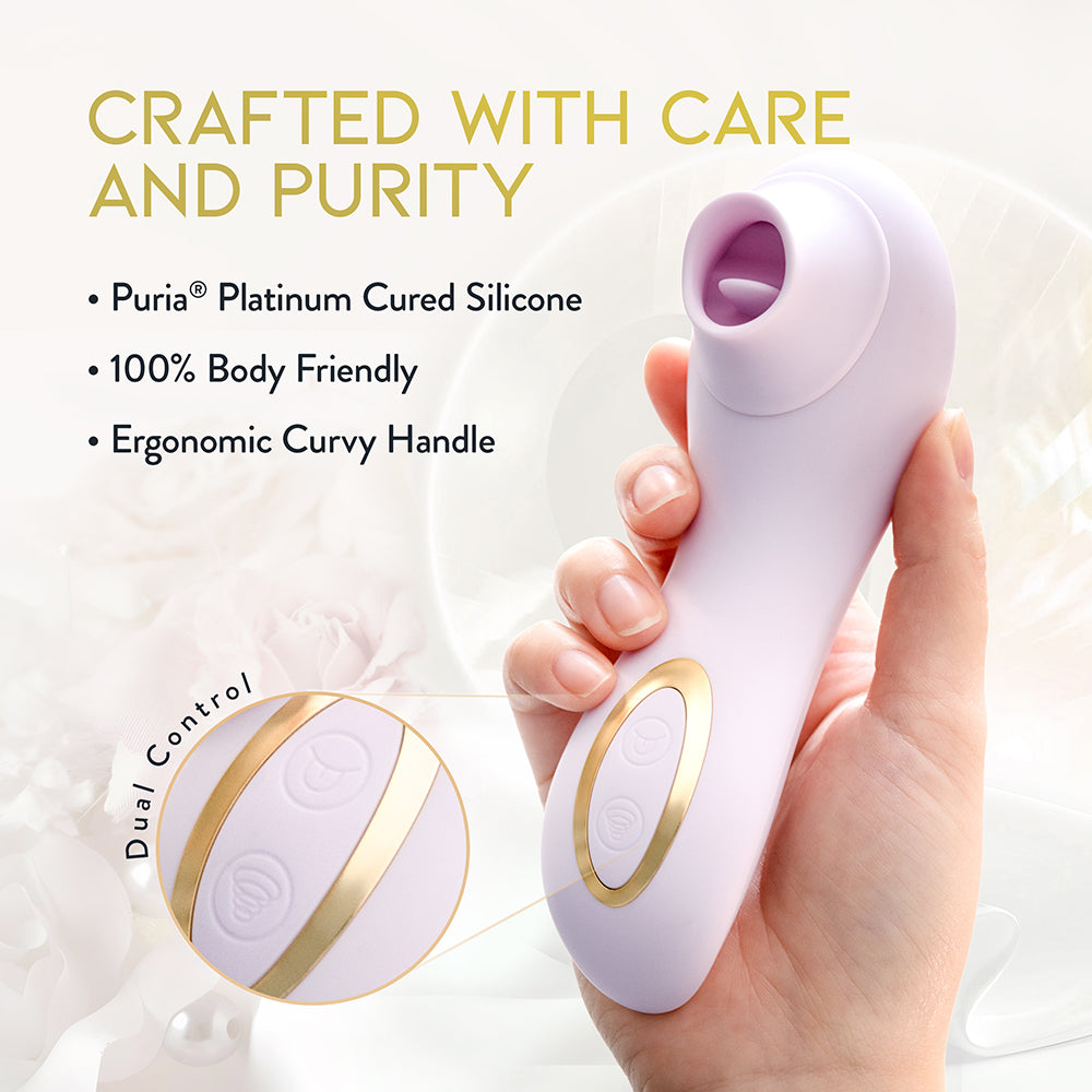 Delice Fleur Clitoral Fluttering & Suction Personal Massager Barely Purple