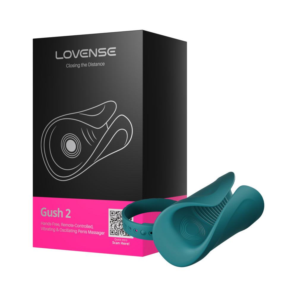 Lovense Gush 2 Handsfree Silicone Rechargeable Masturbator - Green