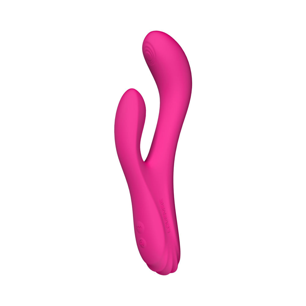 Lovense OSCI 3 Rechargeable Silicone G-Spot Vibrator With Clitoral Stimulator - Pink