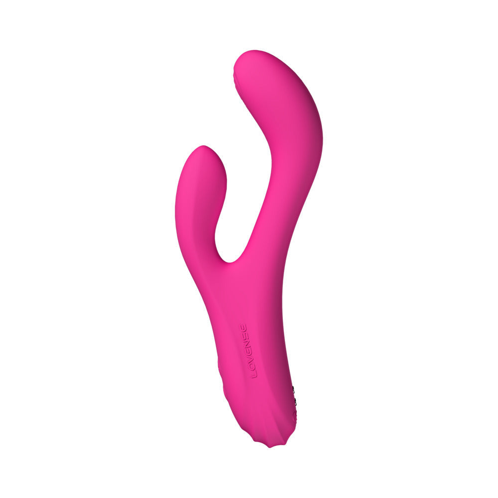 Lovense OSCI 3 Rechargeable Silicone G-Spot Vibrator With Clitoral Stimulator - Pink