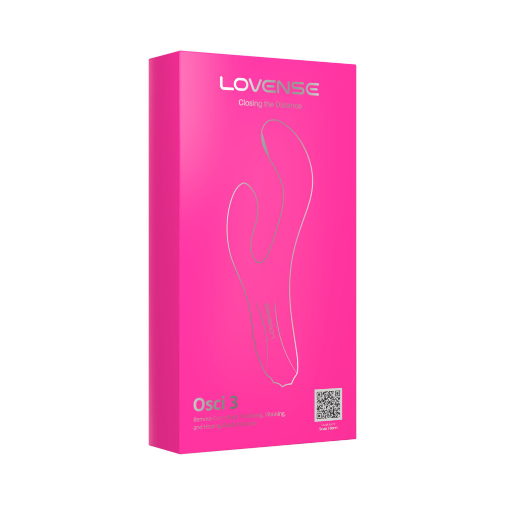 Lovense OSCI 3 Rechargeable Silicone G-Spot Vibrator With Clitoral Stimulator - Pink