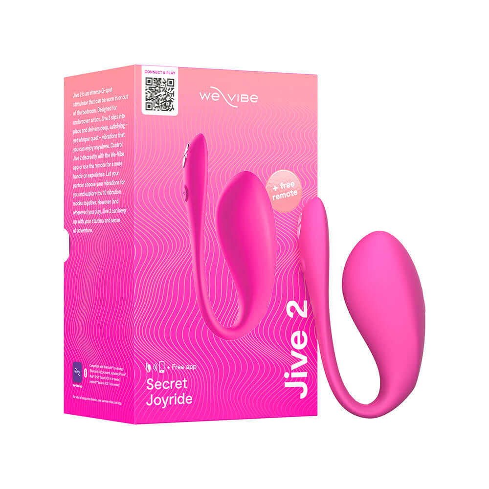 We-Vibe Jive 2 Silicone Rechargeable Wearable G-Spot Vibrator with Remote Control - Electric Pink
