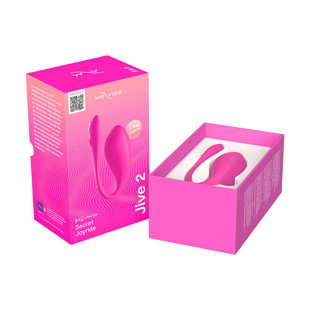 We-Vibe Jive 2 Silicone Rechargeable Wearable G-Spot Vibrator with Remote Control - Electric Pink