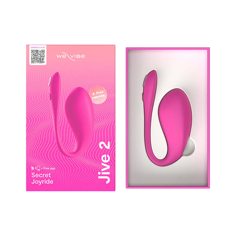 We-Vibe Jive 2 Silicone Rechargeable Wearable G-Spot Vibrator with Remote Control - Electric Pink