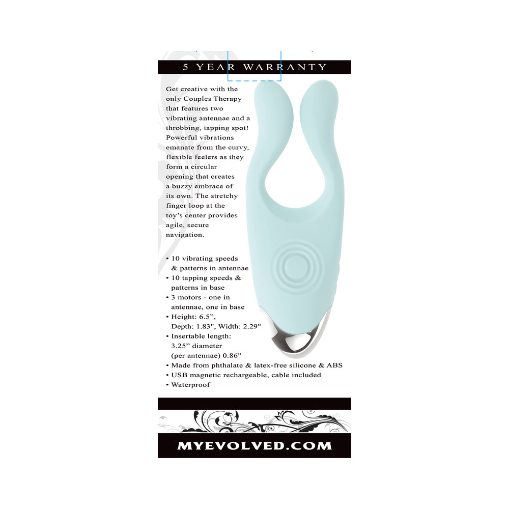 Evolved Couples Therapy Rechargeable Silicone Flexible Arm Tapping Finger Vibrator Mint