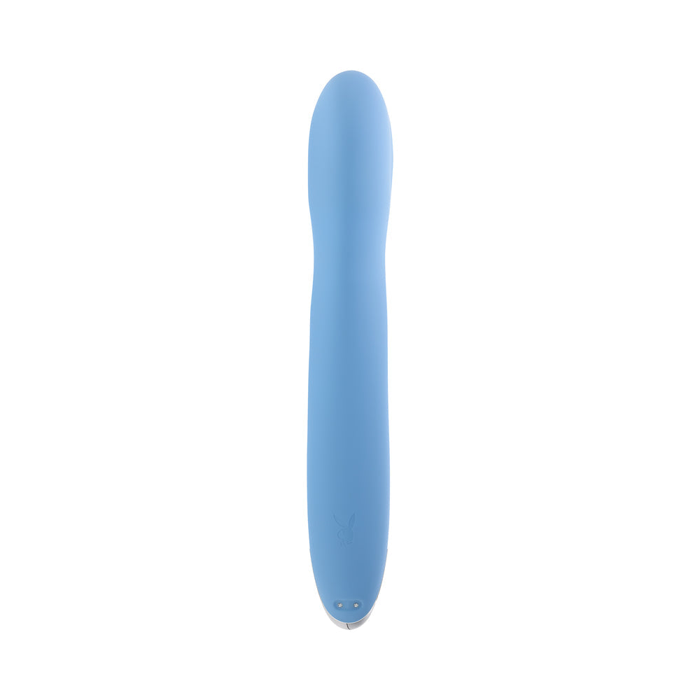 Playboy Up & Away Rechargeable Silicone Rabbit Vibrator Blue