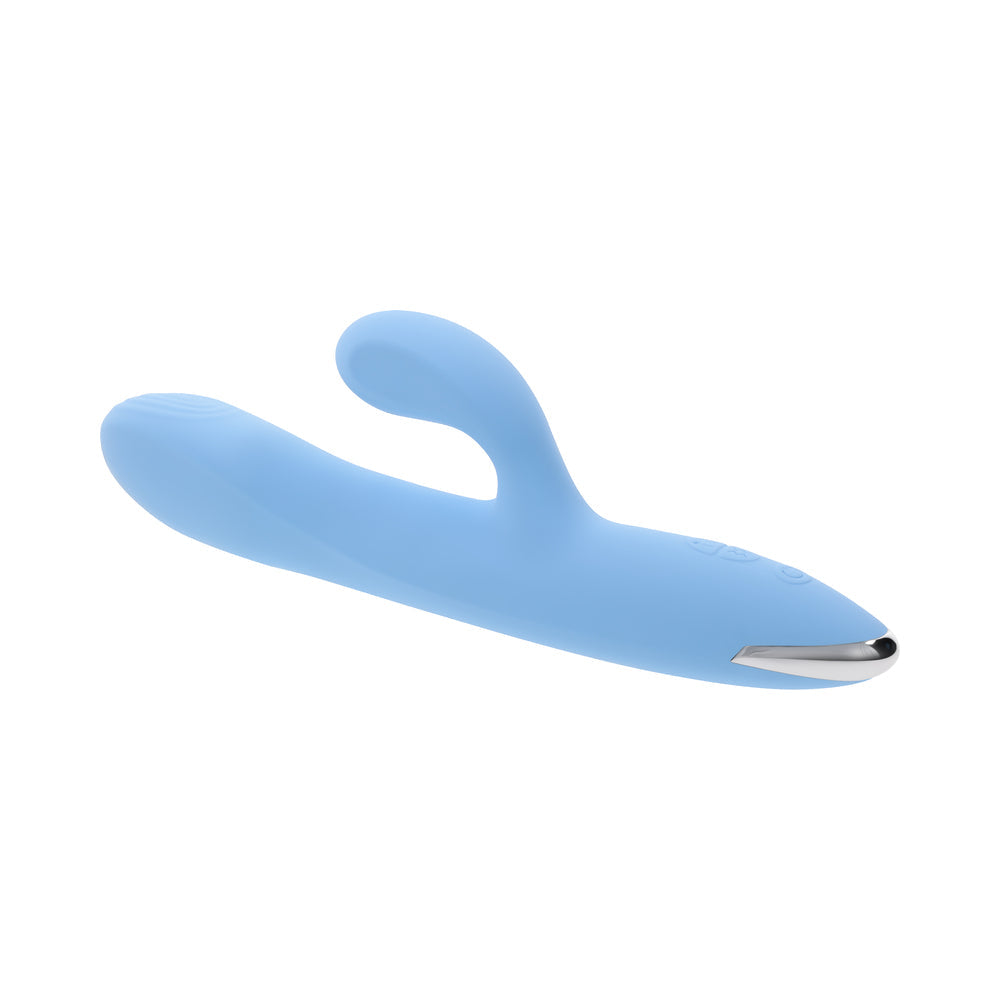 Playboy Up & Away Rechargeable Silicone Rabbit Vibrator Blue