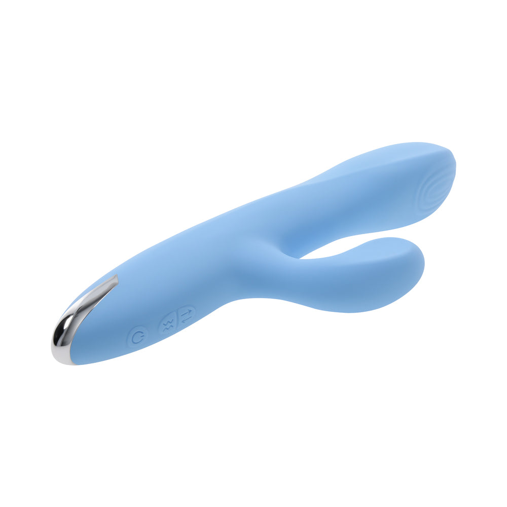 Playboy Up & Away Rechargeable Silicone Rabbit Vibrator Blue