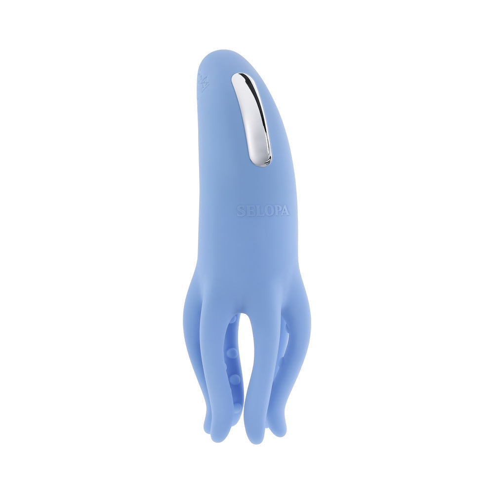 Selopa Tentacle Tickler Rechargeable Silicone Flexible Bead Vibrator Blue