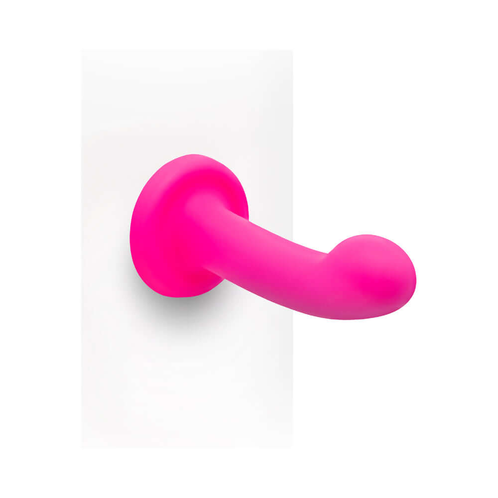 Together Pop 5 inches Silicone Dildo and Harness Set Pink