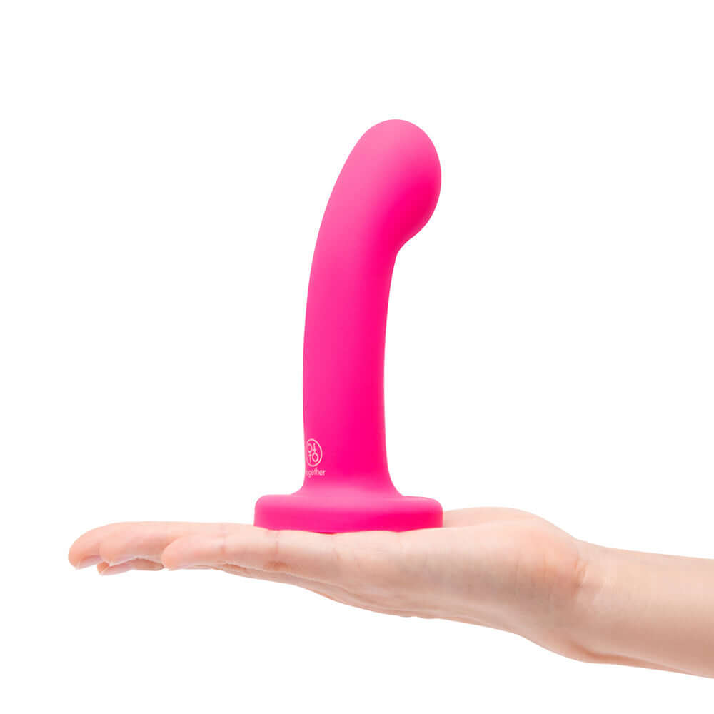 Together Pop 5 inches Silicone Dildo and Harness Set Pink