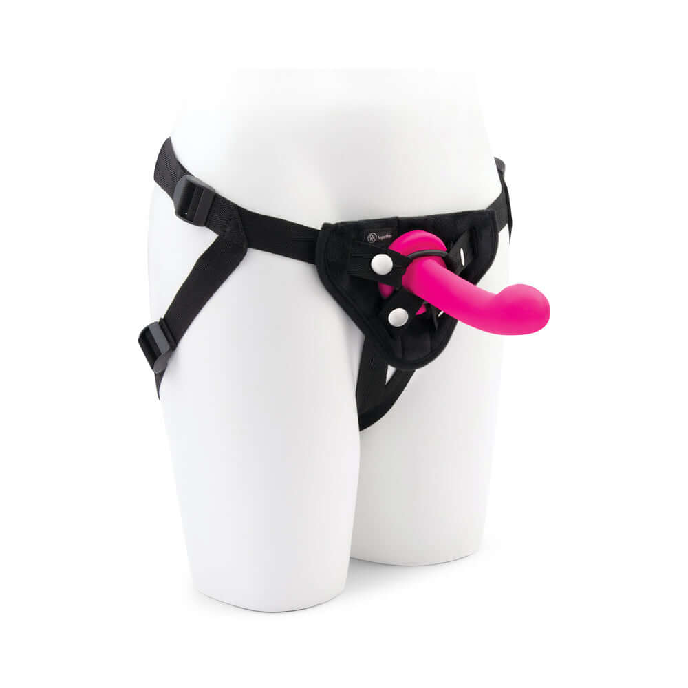 Together Pop 5 inches Silicone Dildo and Harness Set Pink