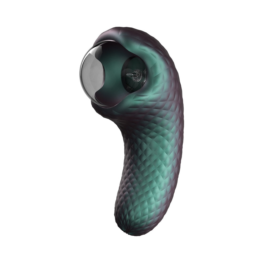 Temptasia Enchanted Serpent Dark Millenia Pulse Vibrator with a luminous plasma globe design for ultimate pleasure.