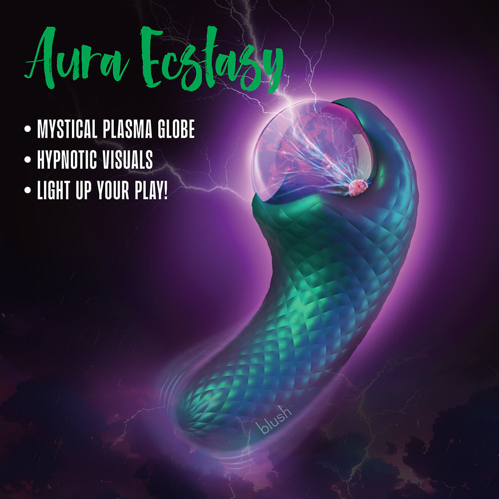 Temptasia Enchanted Serpent Dark Millenia Pulse Vibrator with mystical plasma globe and glowing design.
