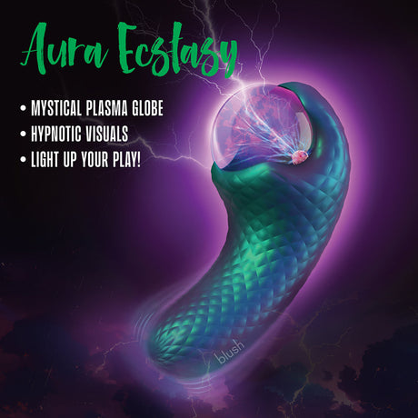 Temptasia Enchanted Serpent Dark Millenia Pulse Vibrator with mystical plasma globe and glowing design.