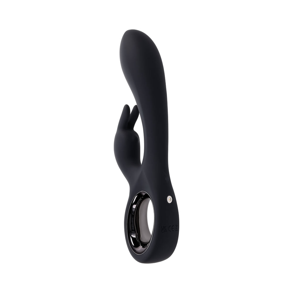 Playboy Late Night Bunny Rechageable Dual Stimulator Silicone Black