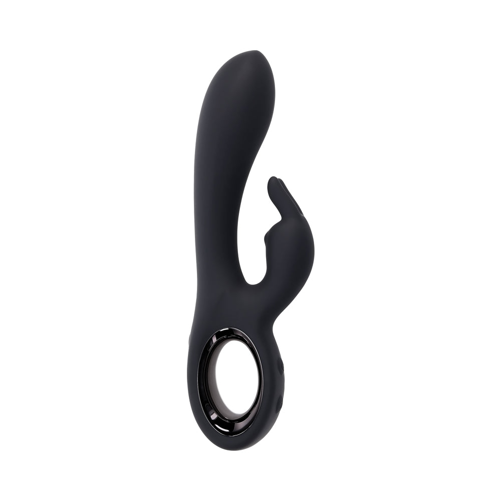Playboy Late Night Bunny Rechageable Dual Stimulator Silicone Black
