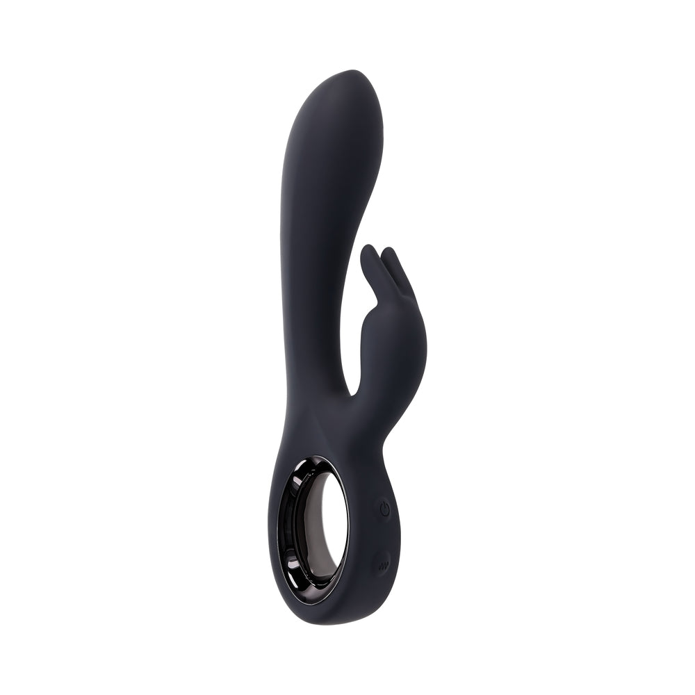 Playboy Late Night Bunny Rechageable Dual Stimulator Silicone Black