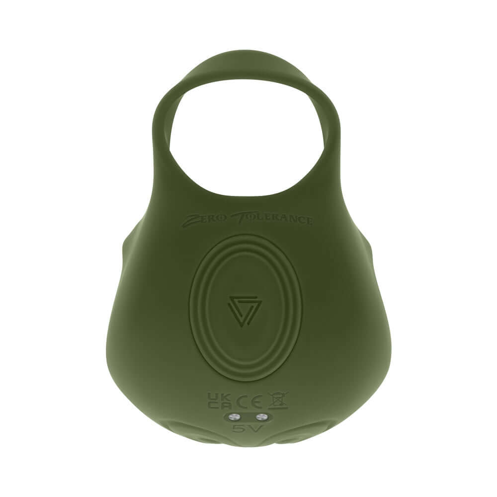 Zero Tolerance Nutty Buddy Cock Ring Stimulator Silicone Green, featuring flexible silicone for enhanced pleasure and stimulation.
