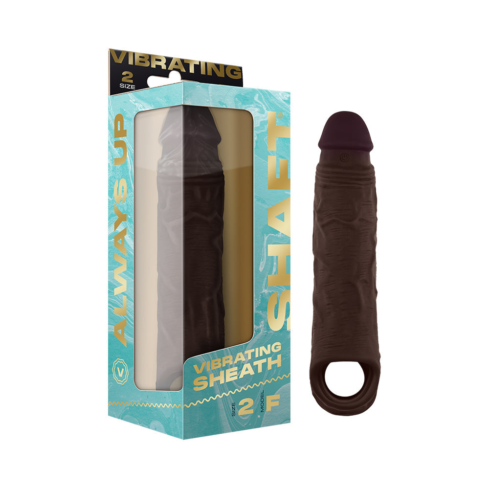 Shaft Vibrating Model F: Penis Sheath Size 2 Mahogany
