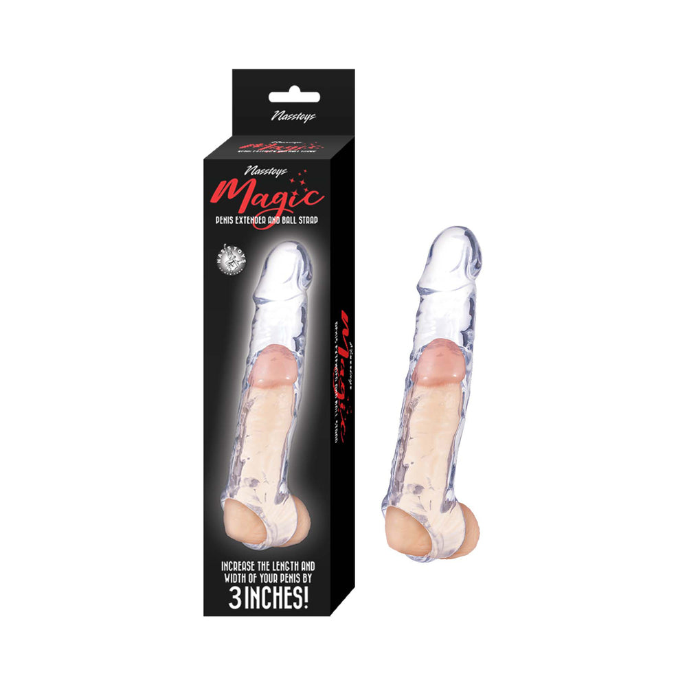 Magic Penis Extender & Ball Strap 6.5 inches Clear