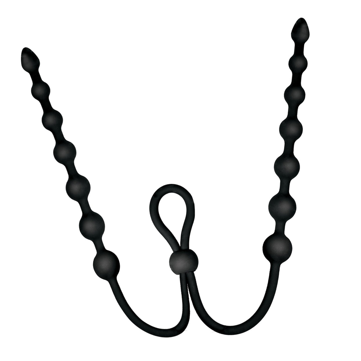 Ass-Sation Dual Silicone Anal Beads Black