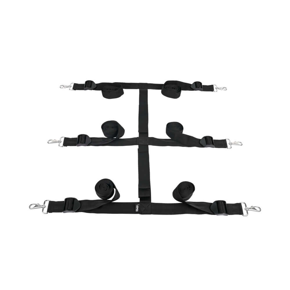 Sportsheets Edge Extreme Under the Bed Restraint System featuring adjustable straps and attachment points.