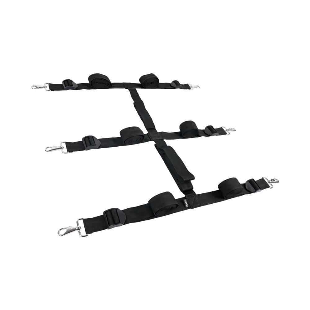 Sportsheets Edge Extreme Under the Bed Restraint System featuring adjustable straps and attachment points.