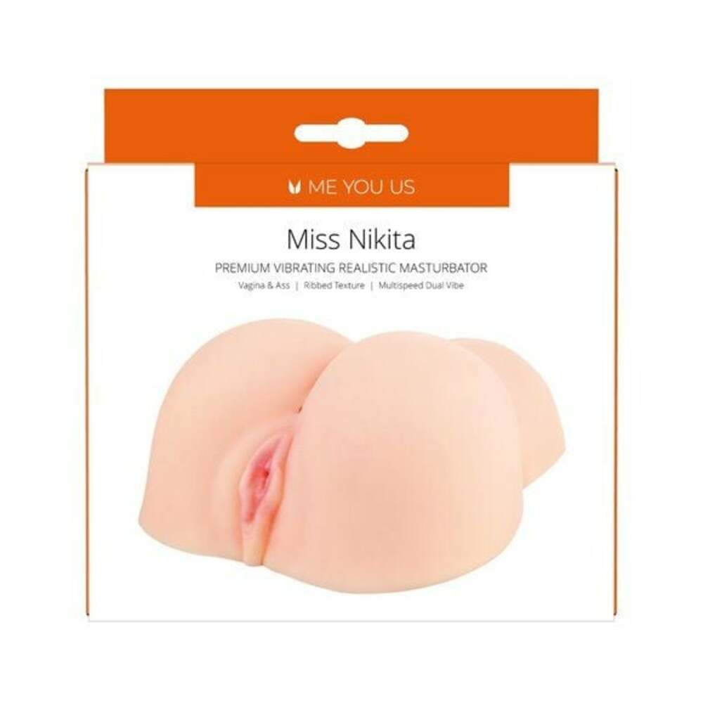 Me You Us Miss Nikita Premium Vibrating Realistic Masturbator Vanilla