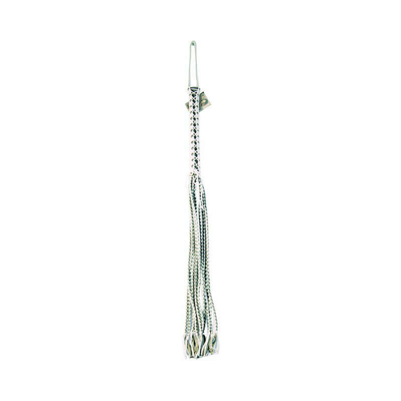 Leather Corset Flogger White/Grey