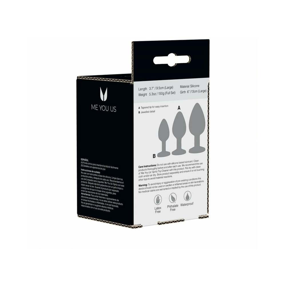 Me You Us Trio of Jewels 3-Piece Training Plug Set Purple