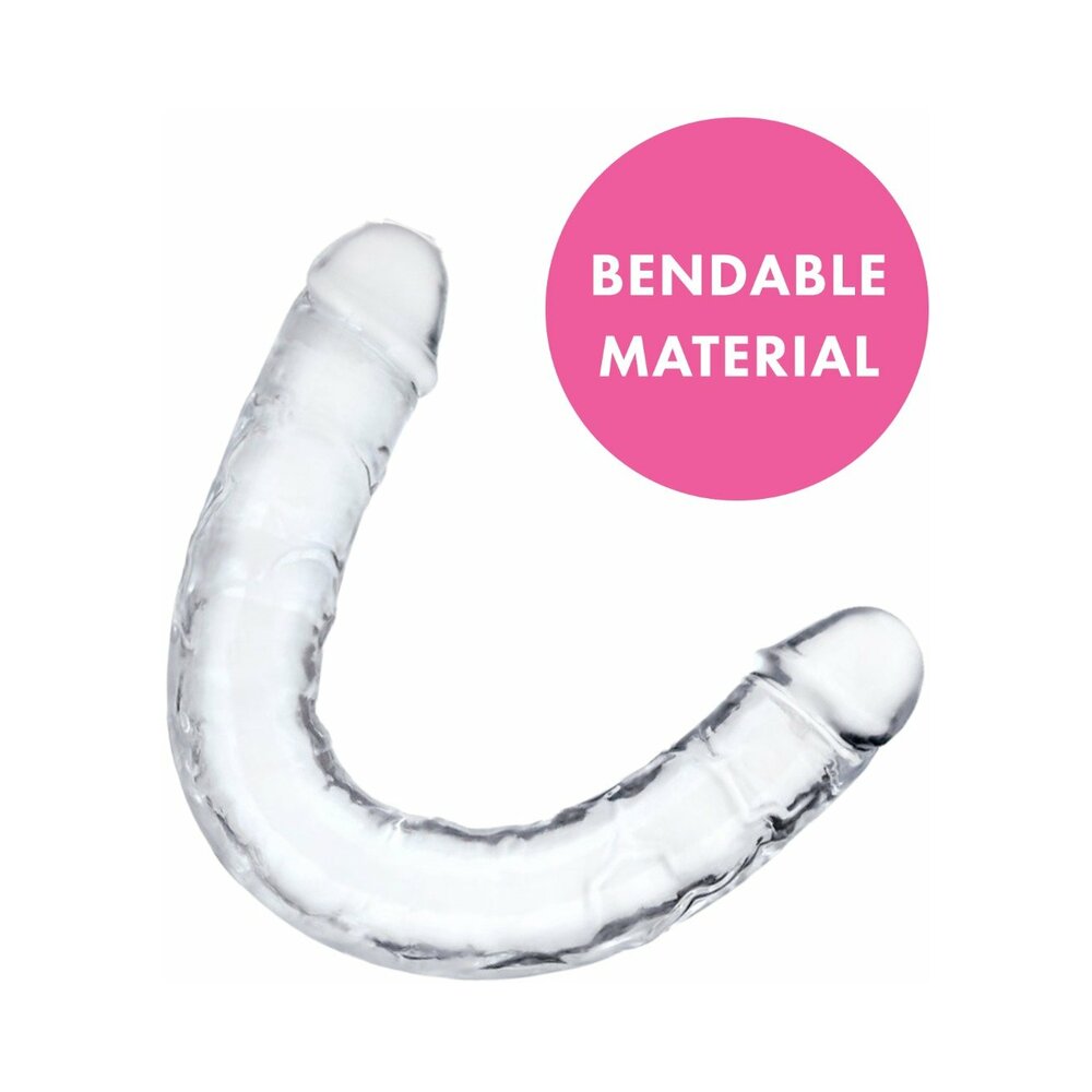 Me You Us Ultra Cock 15 inches Jelly Double Ended Dildo Clear