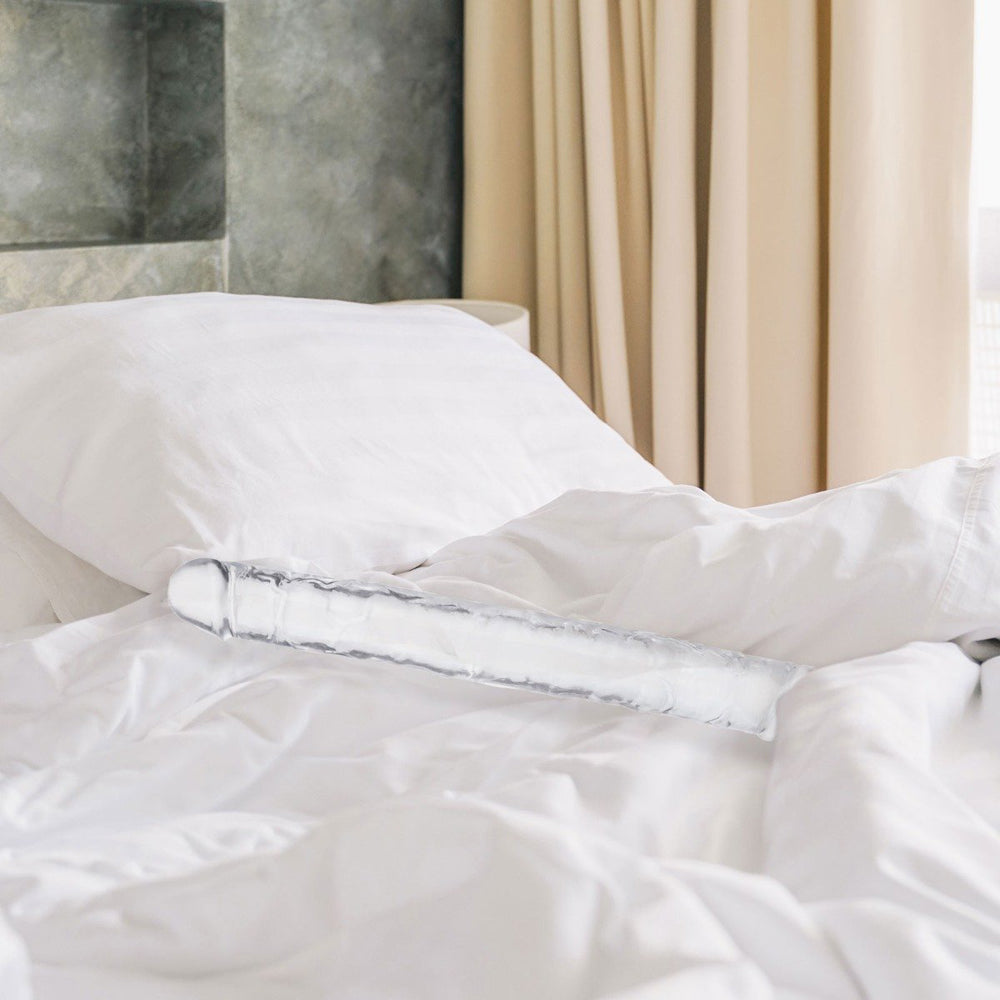 Me You Us Ultra Cock 15 inches Jelly Double Ended Dildo Clear