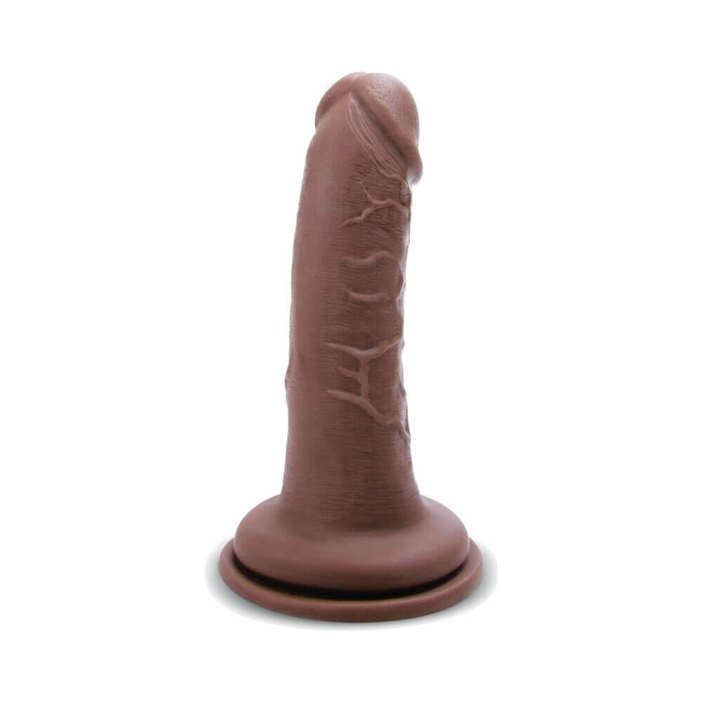 Prowler RED Ultra Cock 6 inch Realistic Dildo Caramel with textured veins and a lifelike appearance.