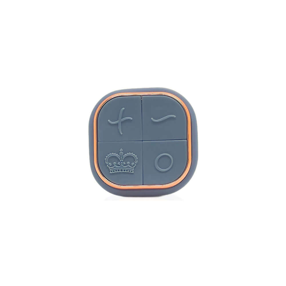 Hot Octopuss Pulse Duo Remote Control Vibrating Stroker Blue remote control with icons for couples' pleasure.