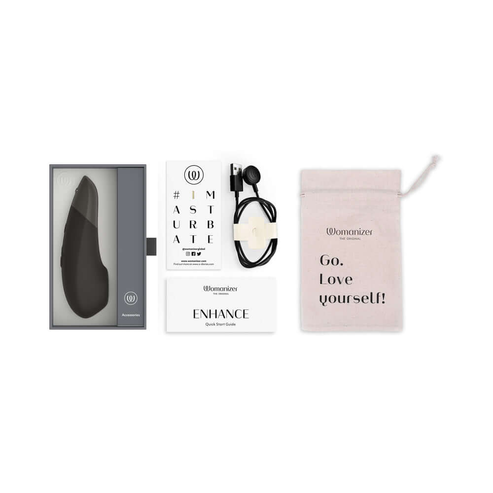 Womanizer Enhance Rechargeable Silicone Clitoral Stimulator - Black